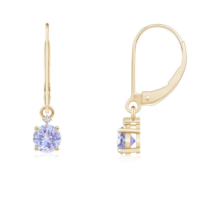 A - Tanzanite / 0.52 CT / 14 KT Yellow Gold