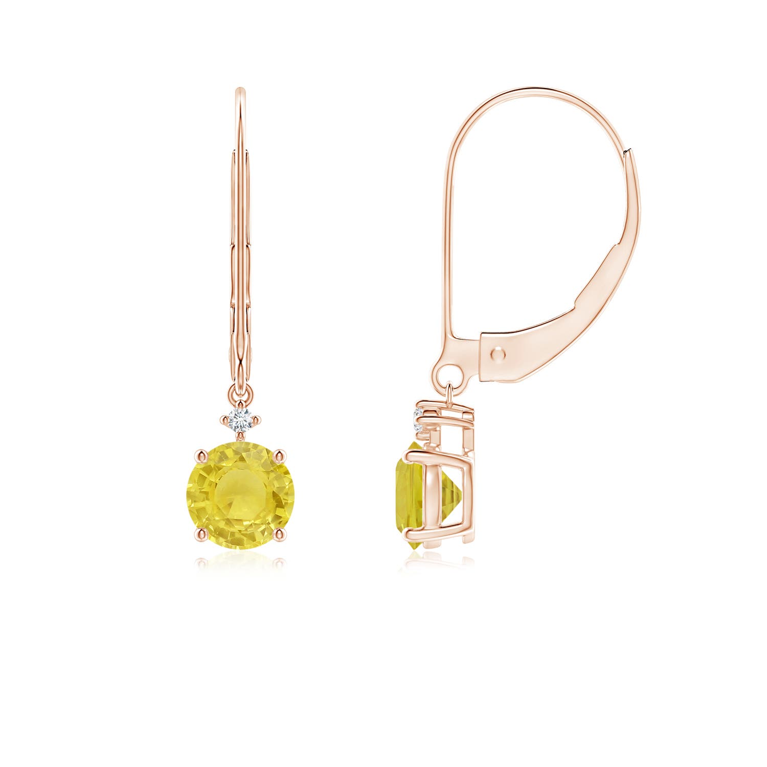 A - Yellow Sapphire / 1.1 CT / 14 KT Rose Gold