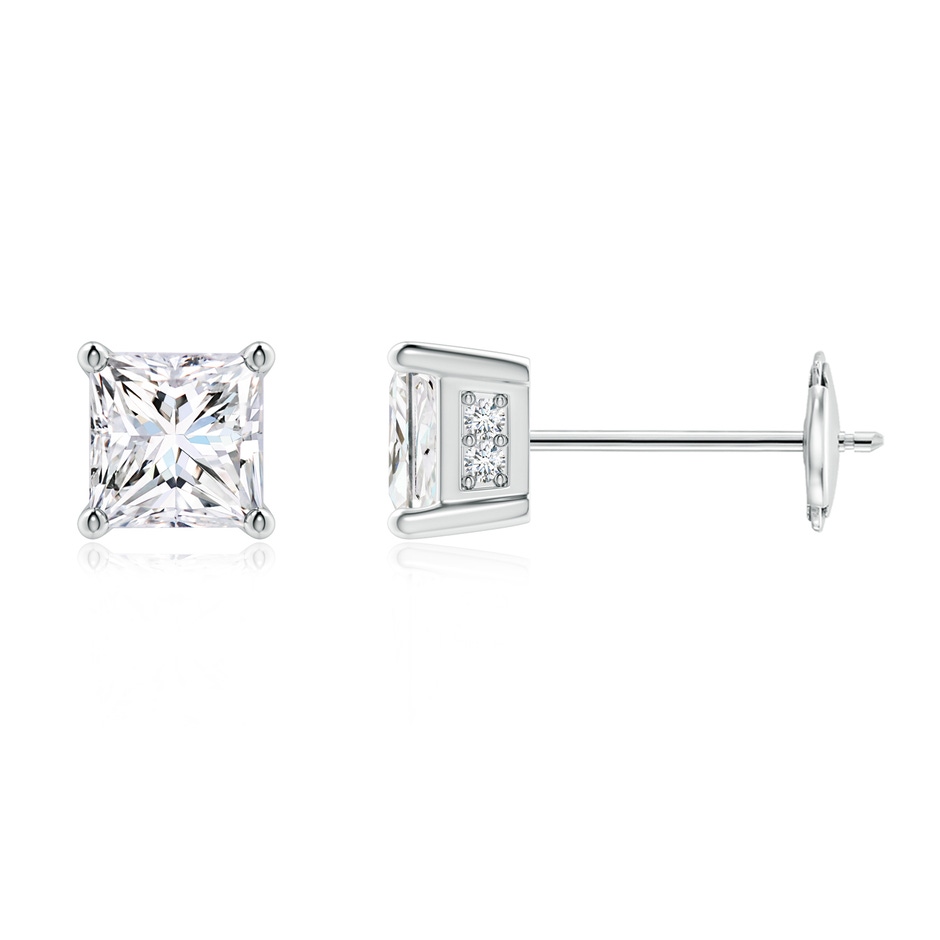 Princess-Cut Diamond Solitaire Stud Earrings | Angara