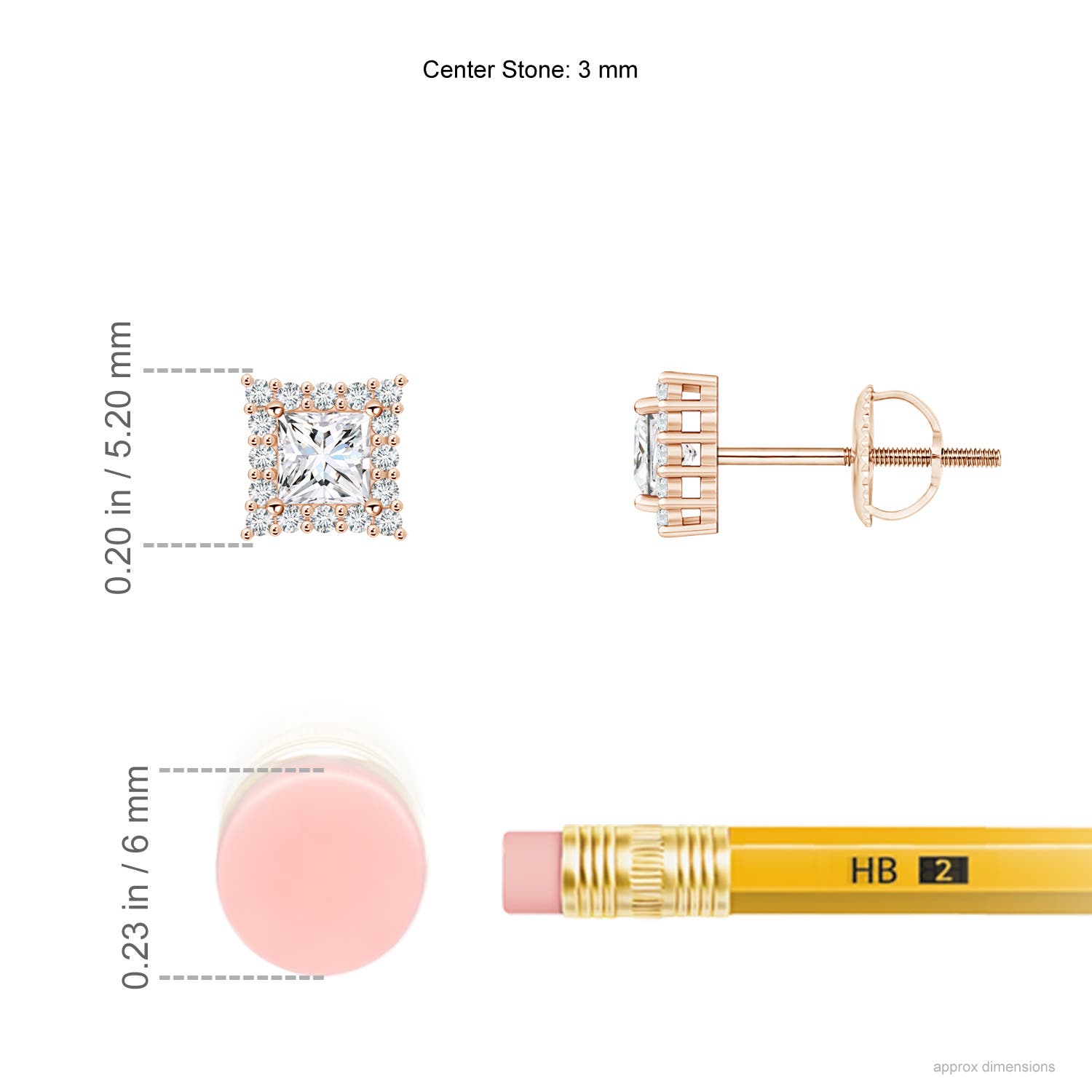 G, VS2 / 0.45 CT / 14 KT Rose Gold