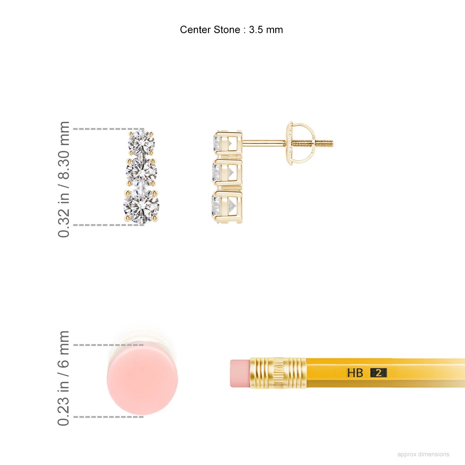 I-J, I1-I2 / 0.51 CT / 14 KT Yellow Gold