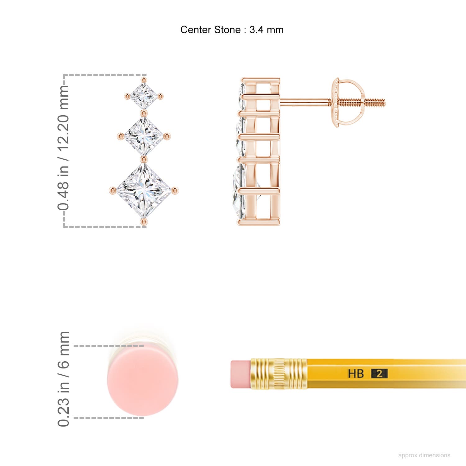 G, VS2 / 0.75 CT / 14 KT Rose Gold