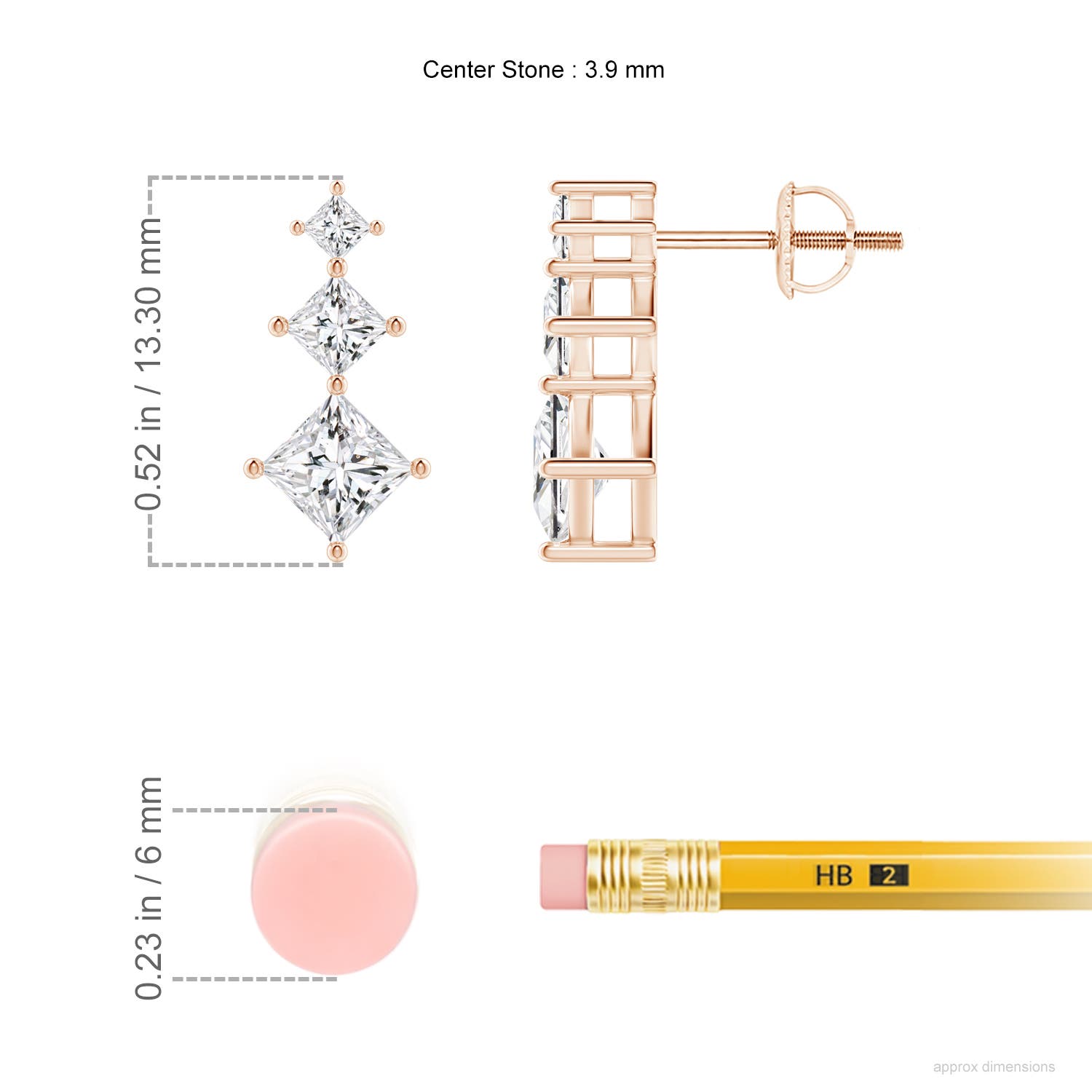 H, SI2 / 1.01 CT / 14 KT Rose Gold