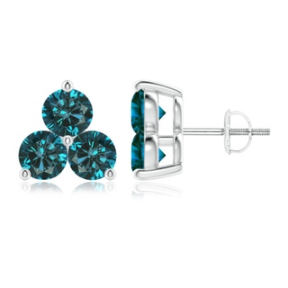 Round AA Enhanced Blue Diamond