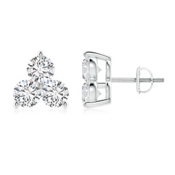 Prong-Set Diamond Inside Out Hoop Earrings