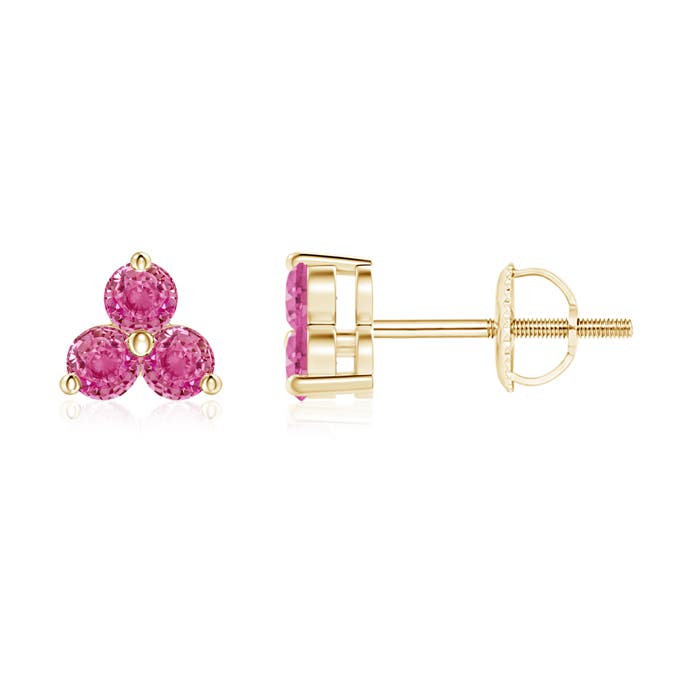 AAA - Pink Sapphire / 0.51 CT / 14 KT Yellow Gold