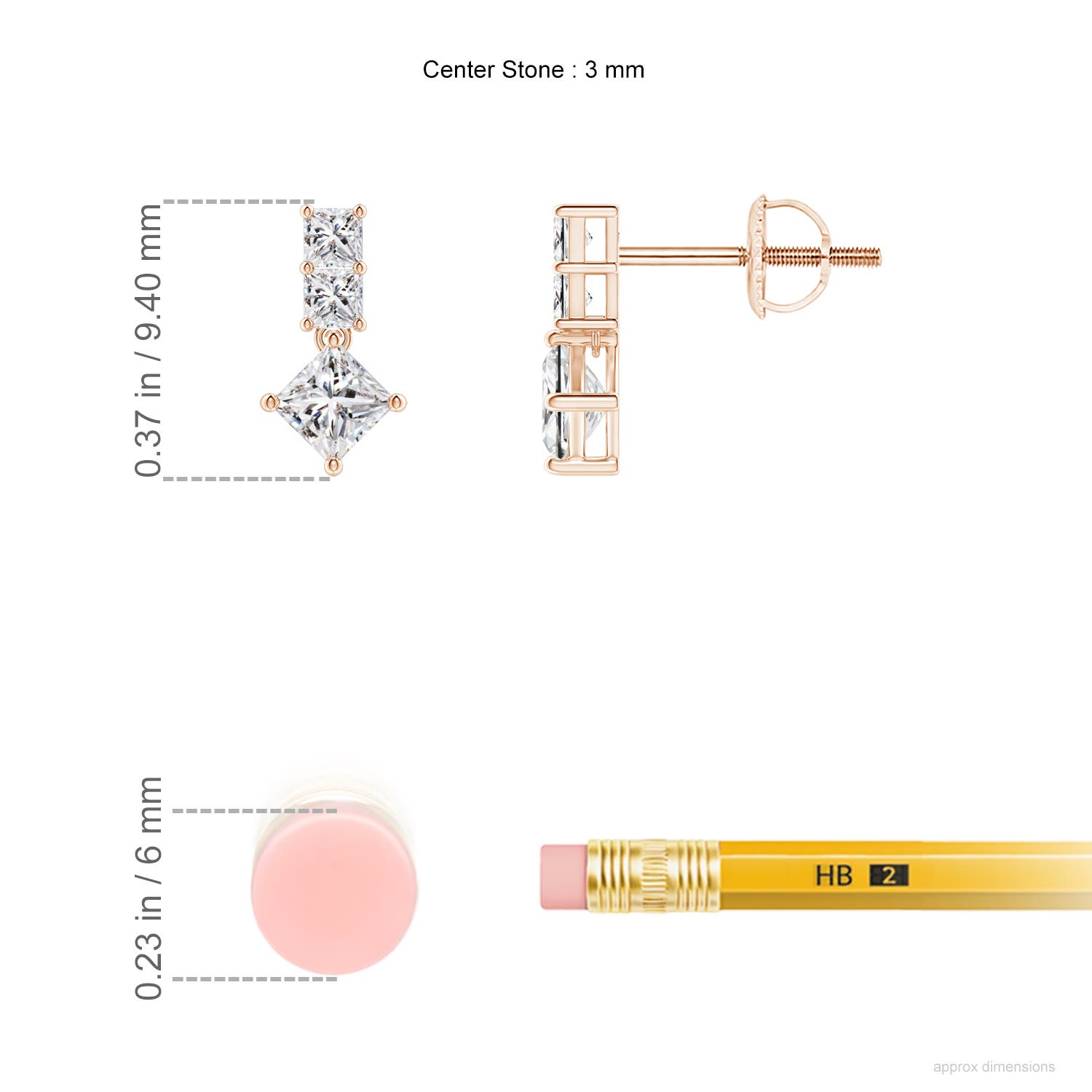 I-J, I1-I2 / 0.5 CT / 14 KT Rose Gold