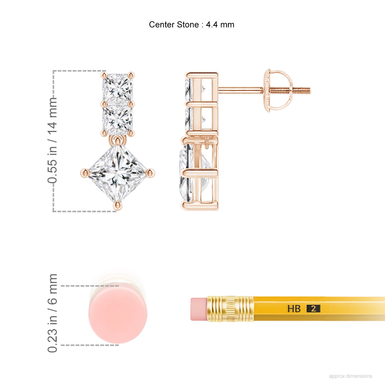 H, SI2 / 1.52 CT / 14 KT Rose Gold