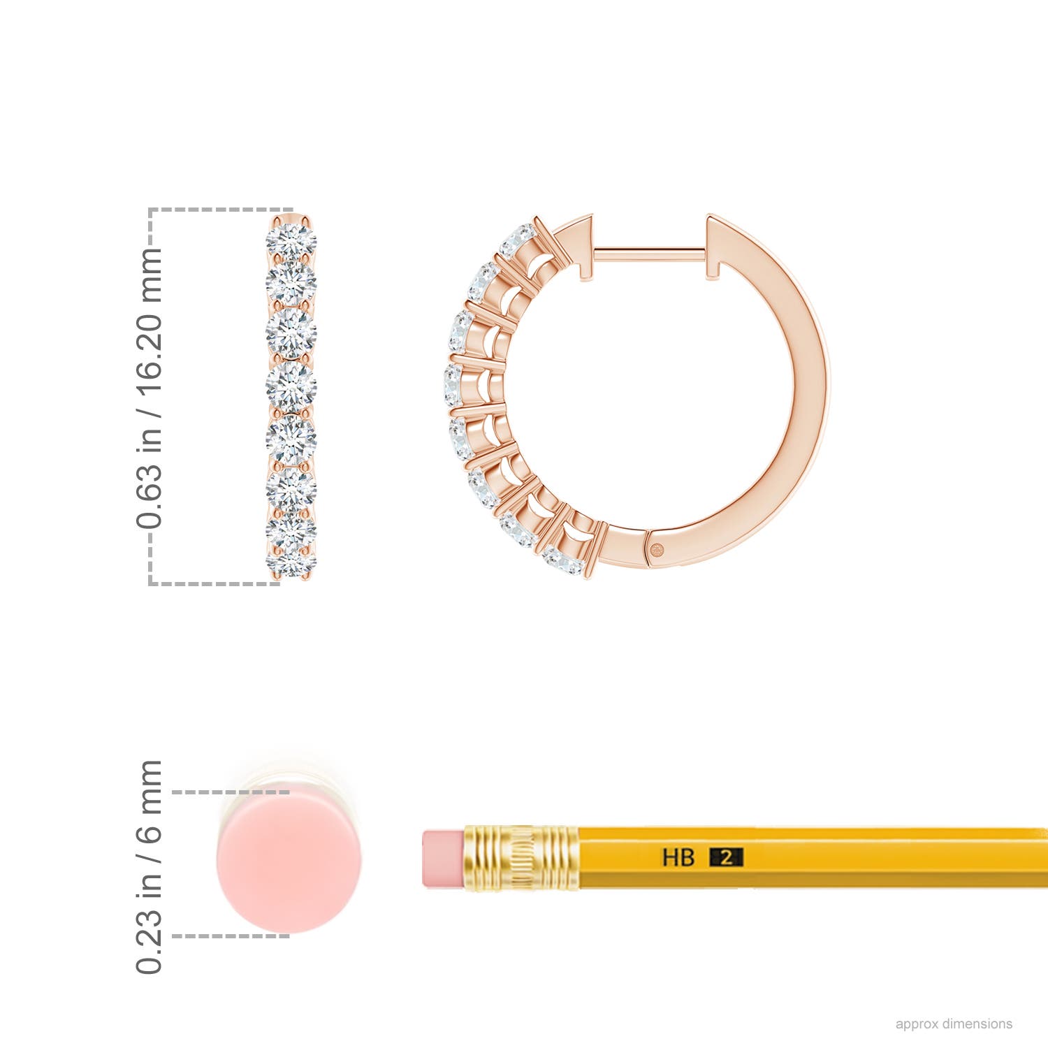 F-G, VS / 0.83 CT / 14 KT Rose Gold