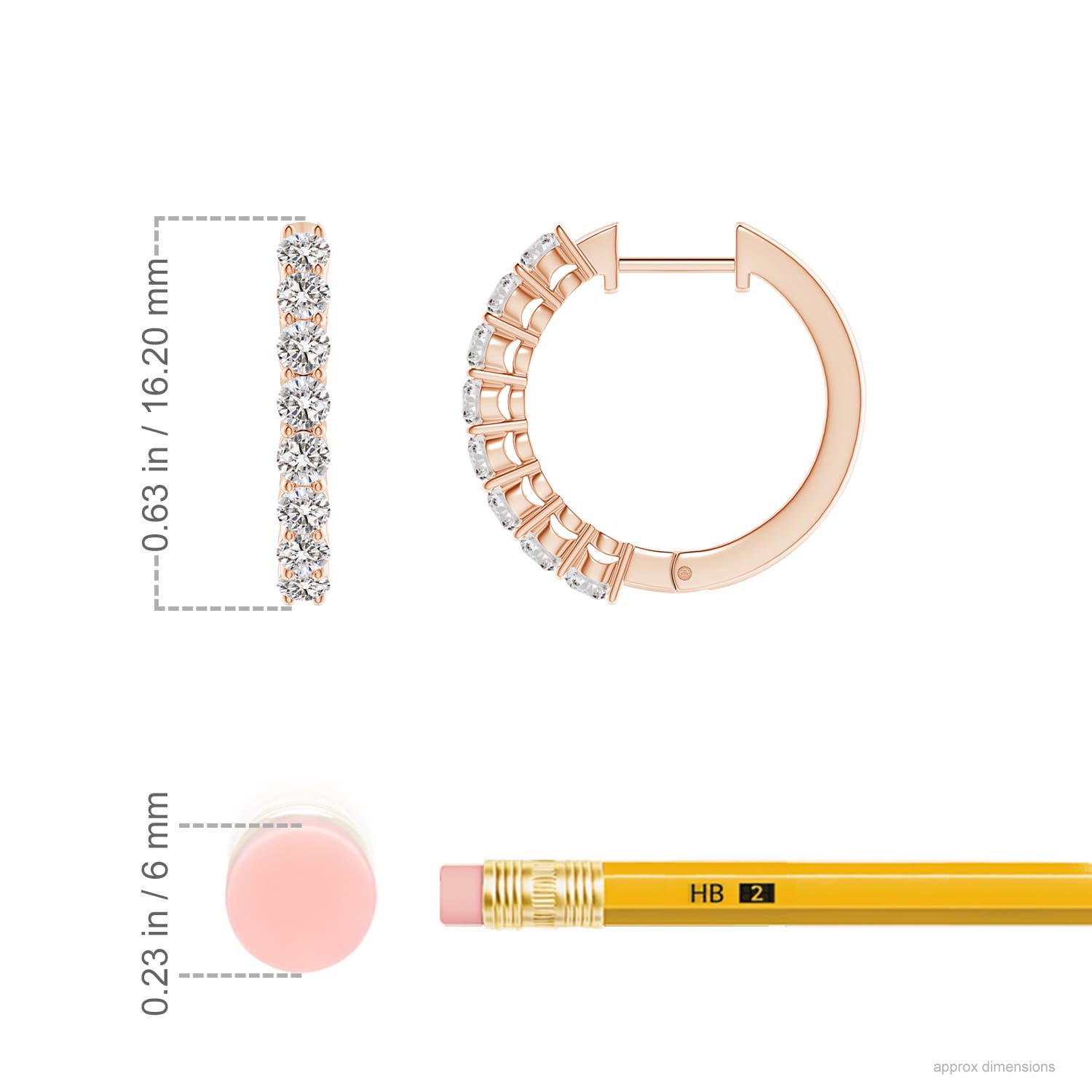 I-J, I1-I2 / 0.83 CT / 14 KT Rose Gold