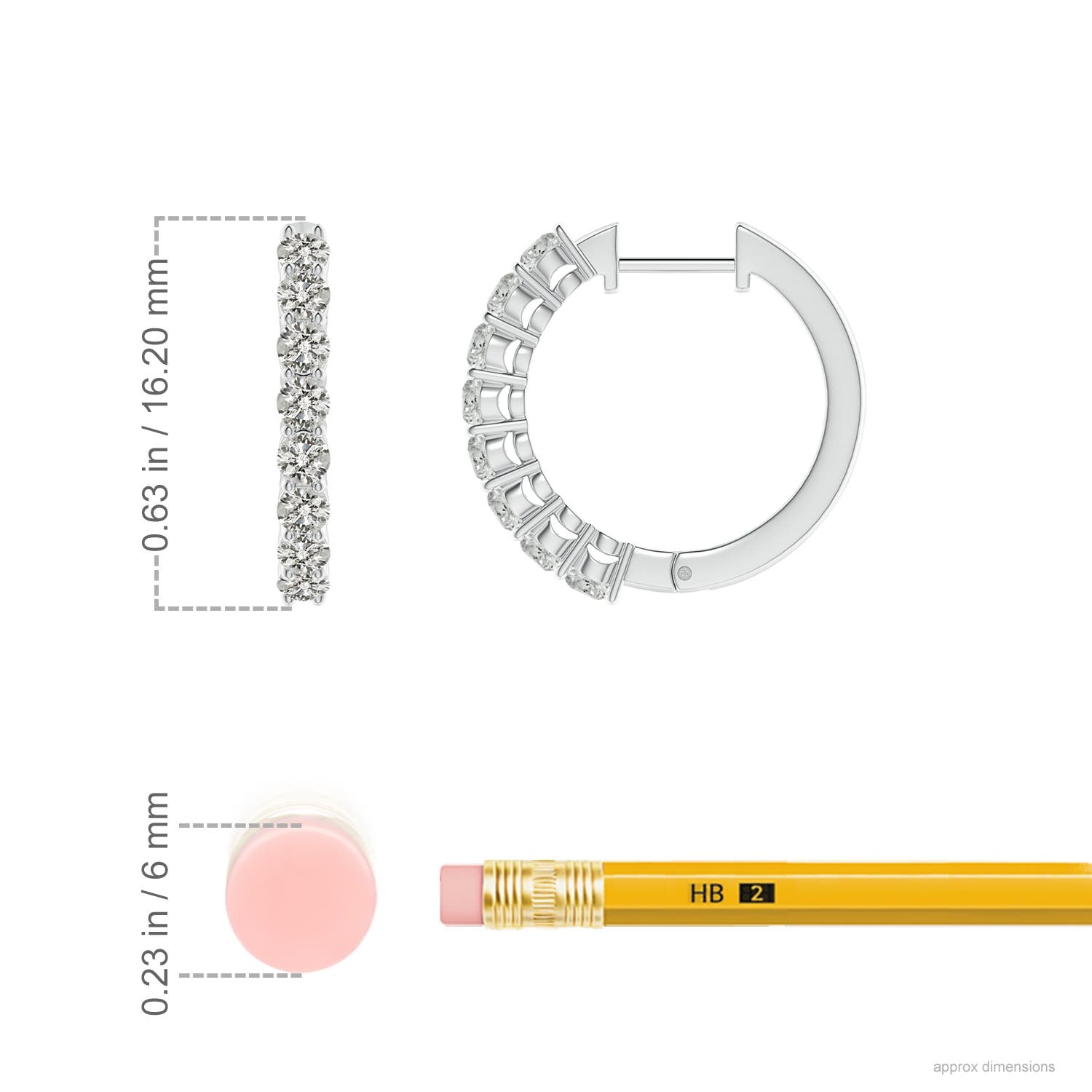 K, I3 / 0.83 CT / 14 KT White Gold