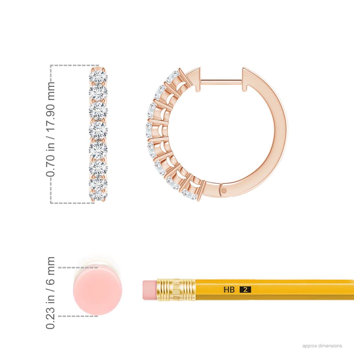 F-G, VS / 1.1 CT / 14 KT Rose Gold