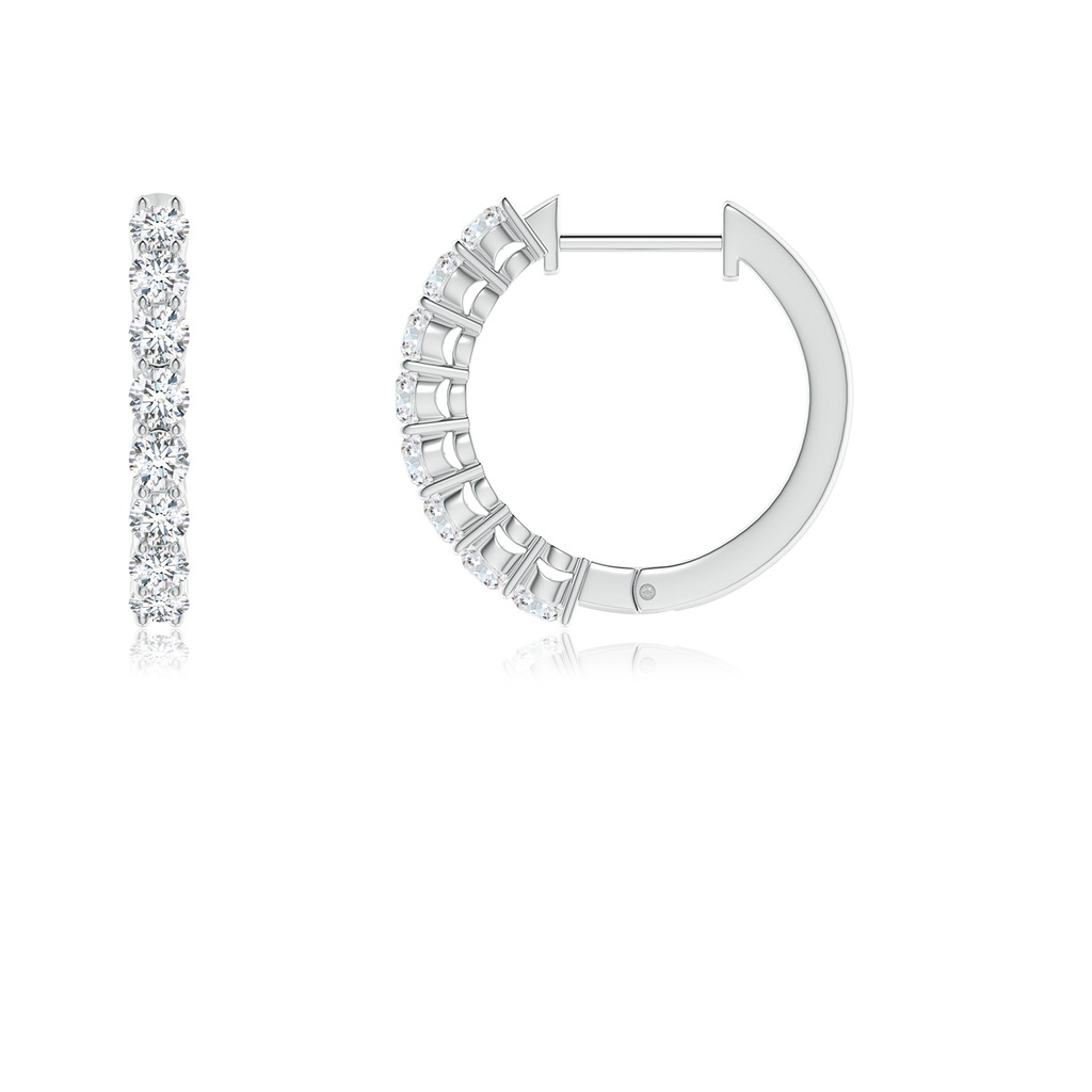 2mm GVS2 Airline-Set Diamond Hinged Hoop Earrings in P950 Platinum - side_1