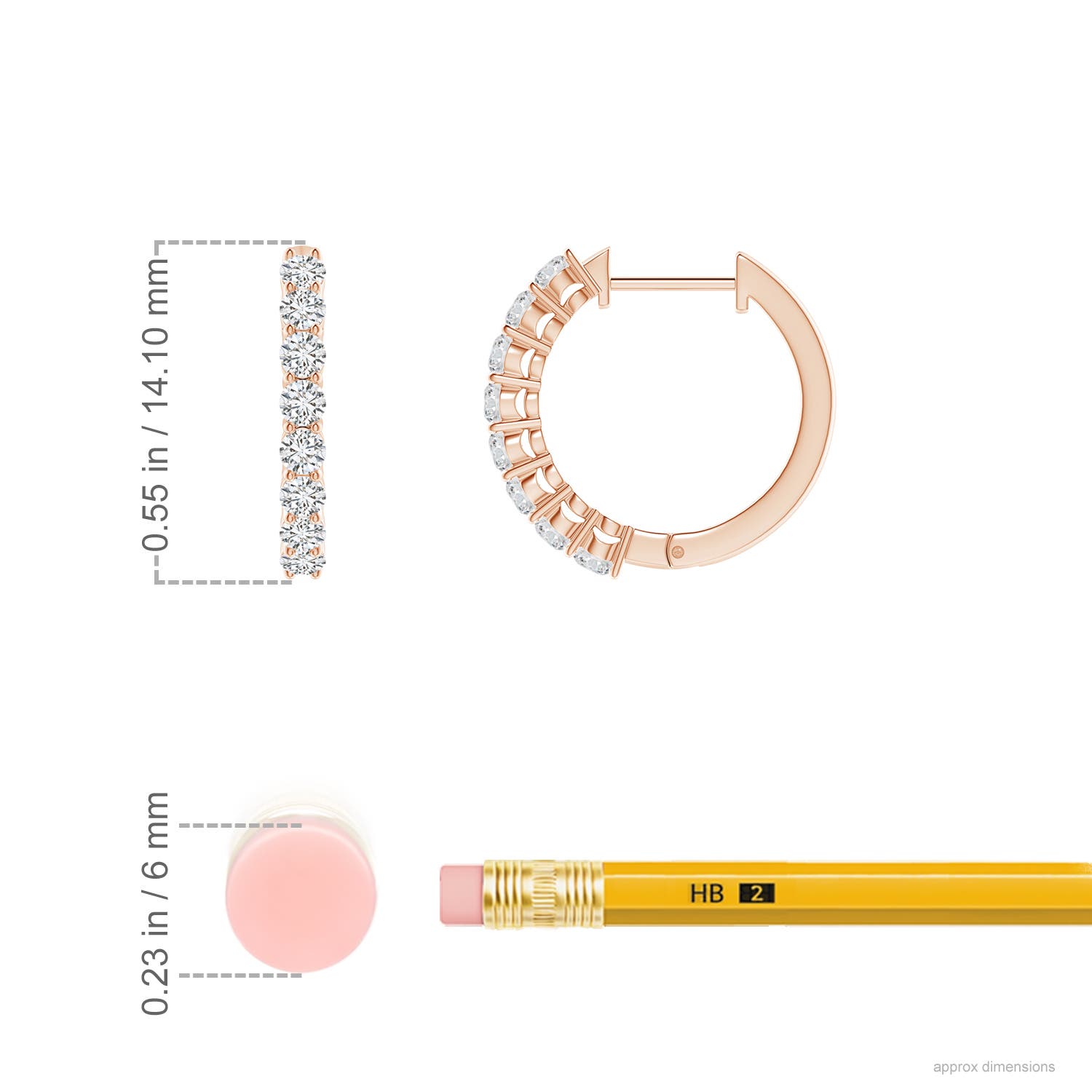 H, SI2 / 0.56 CT / 14 KT Rose Gold