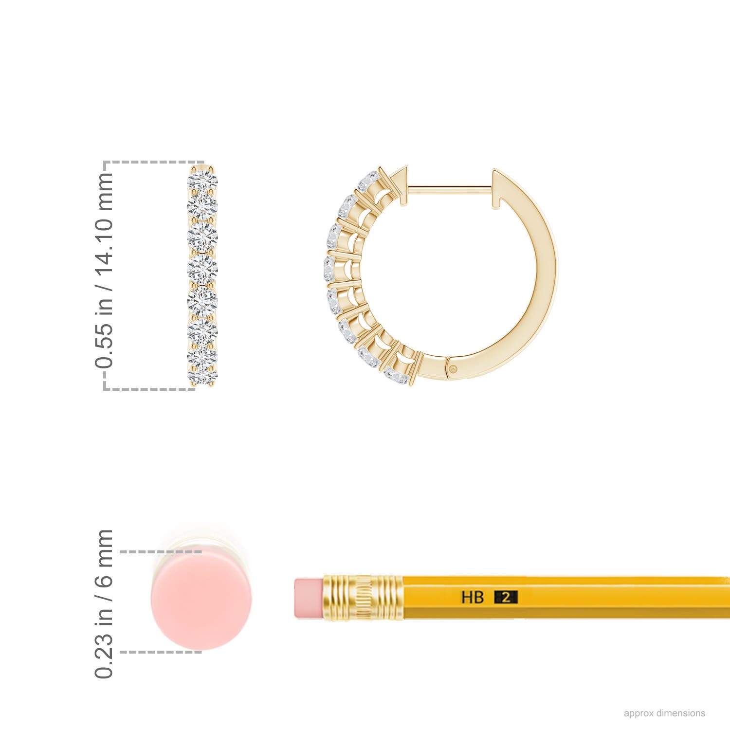 H, SI2 / 0.56 CT / 14 KT Yellow Gold