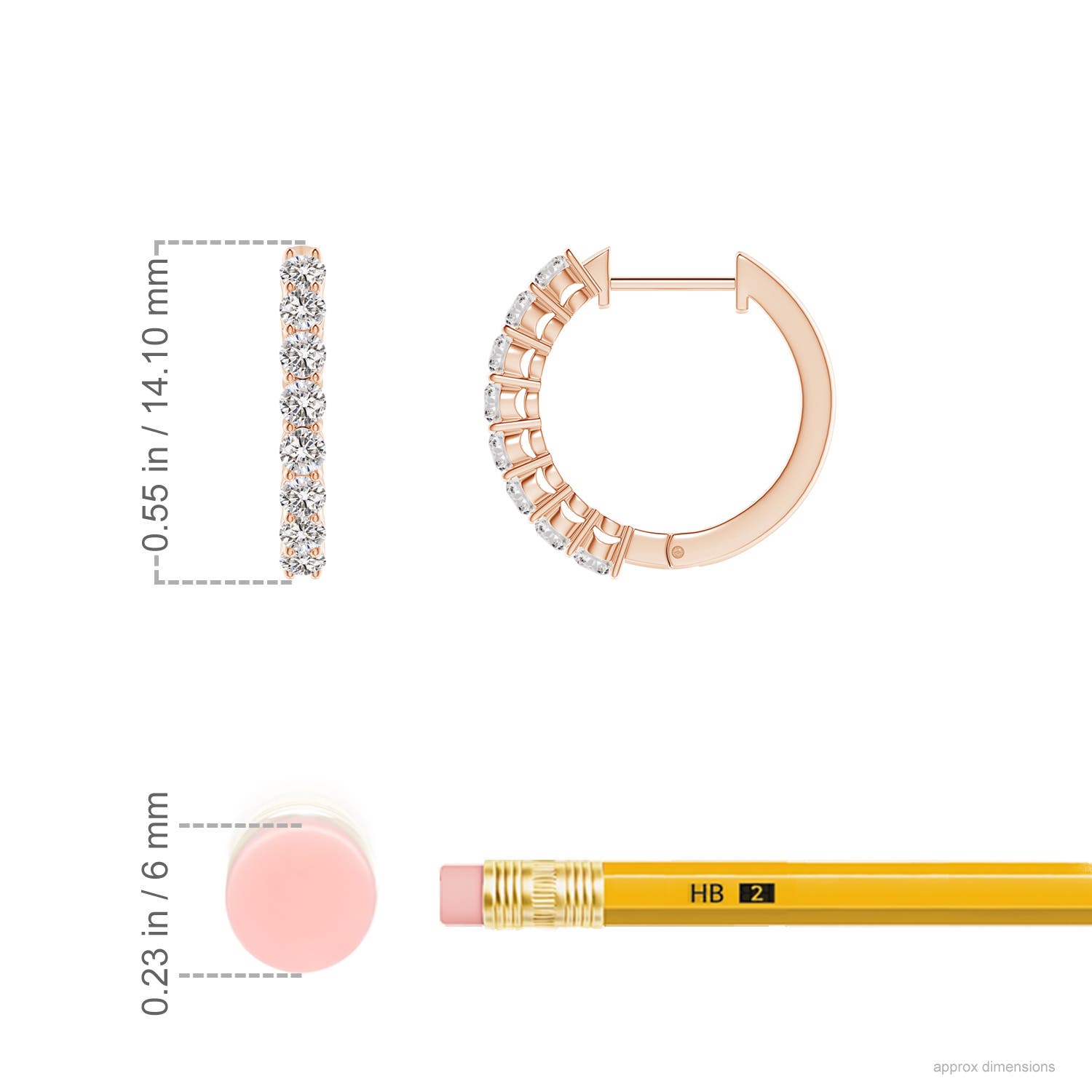 I-J, I1-I2 / 0.56 CT / 14 KT Rose Gold