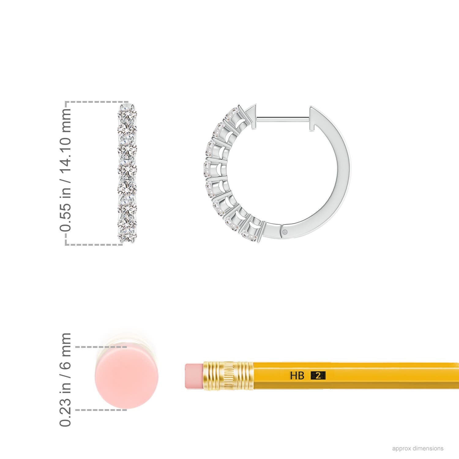 I-J, I1-I2 / 0.56 CT / 14 KT White Gold