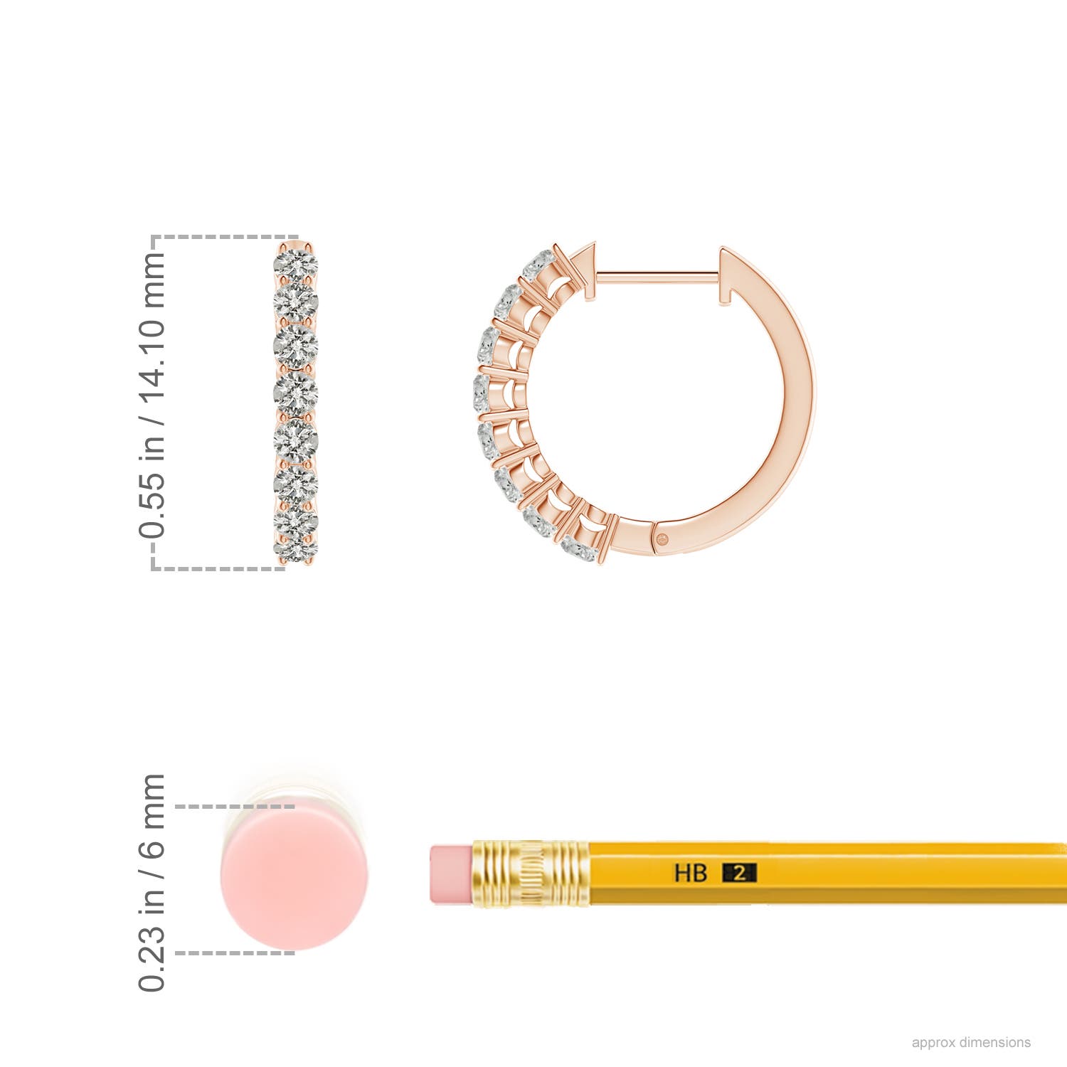 K, I3 / 0.56 CT / 14 KT Rose Gold