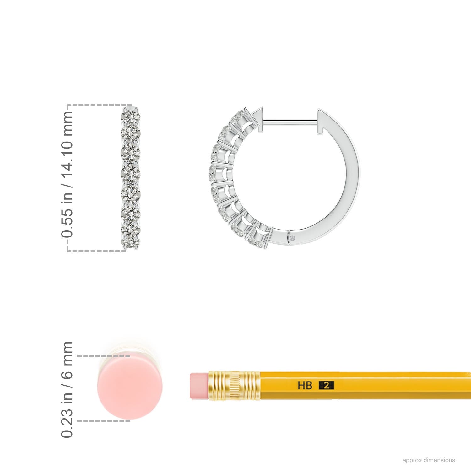 K, I3 / 0.56 CT / 14 KT White Gold