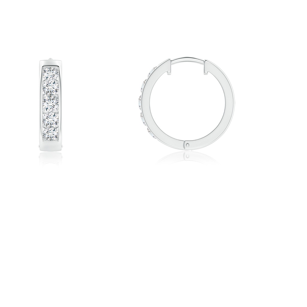 1.8mm GVS2 Channel-Set Diamond Hoop Earrings in P950 Platinum