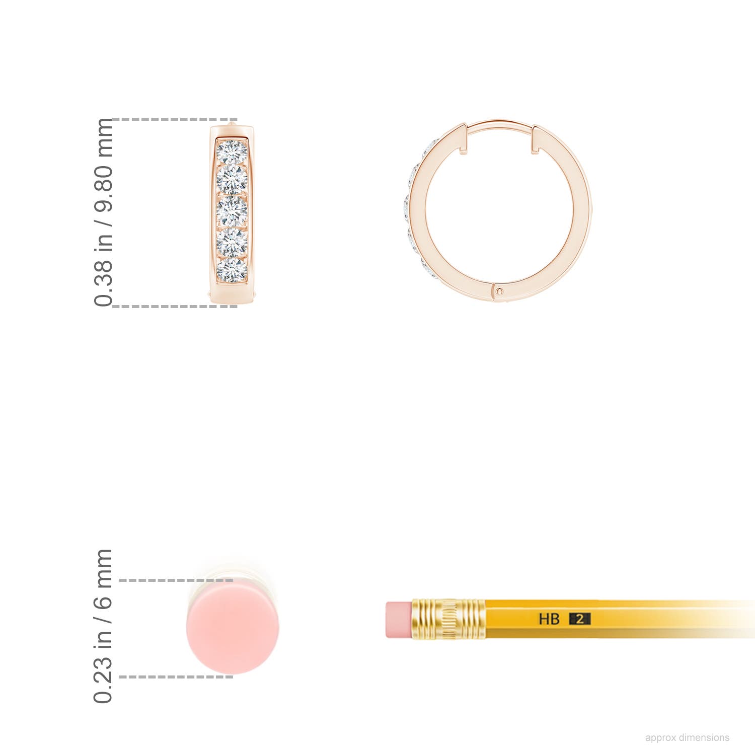 G, VS2 / 0.25 CT / 14 KT Rose Gold