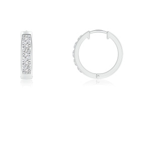 1.8mm HSI2 Channel-Set Diamond Hoop Earrings in White Gold