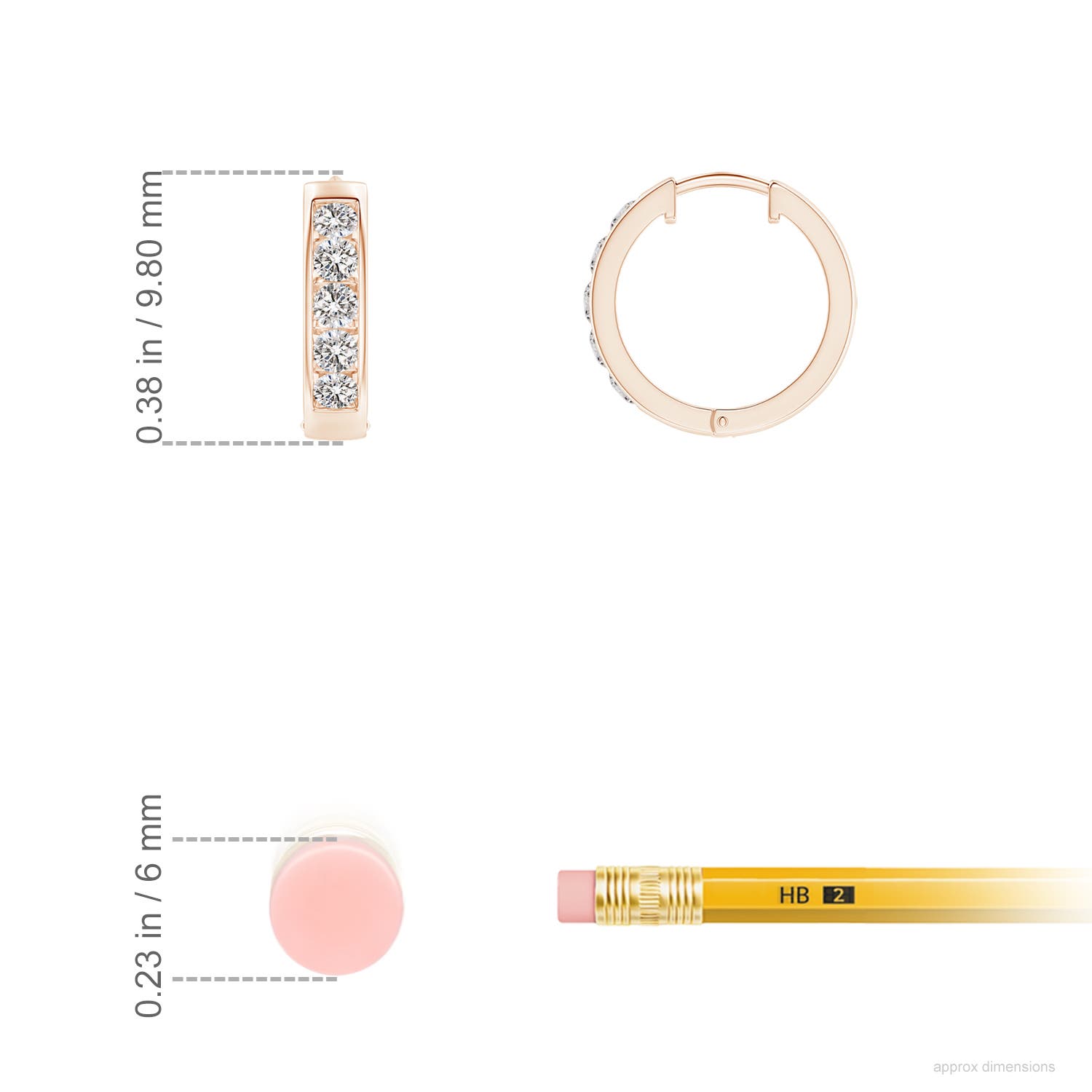 I-J, I1-I2 / 0.25 CT / 14 KT Rose Gold