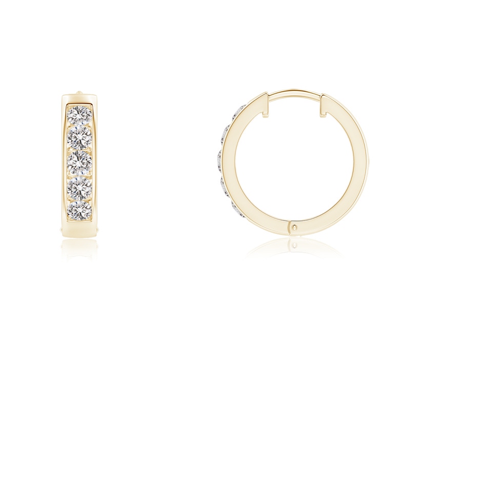 1.8mm IJI1I2 Channel-Set Diamond Hoop Earrings in Yellow Gold 
