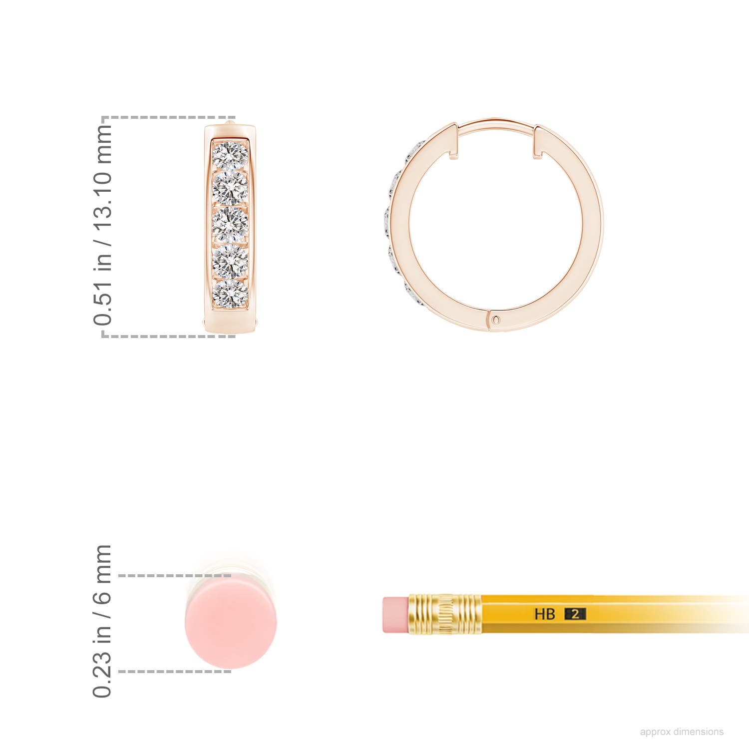 I-J, I1-I2 / 0.52 CT / 14 KT Rose Gold