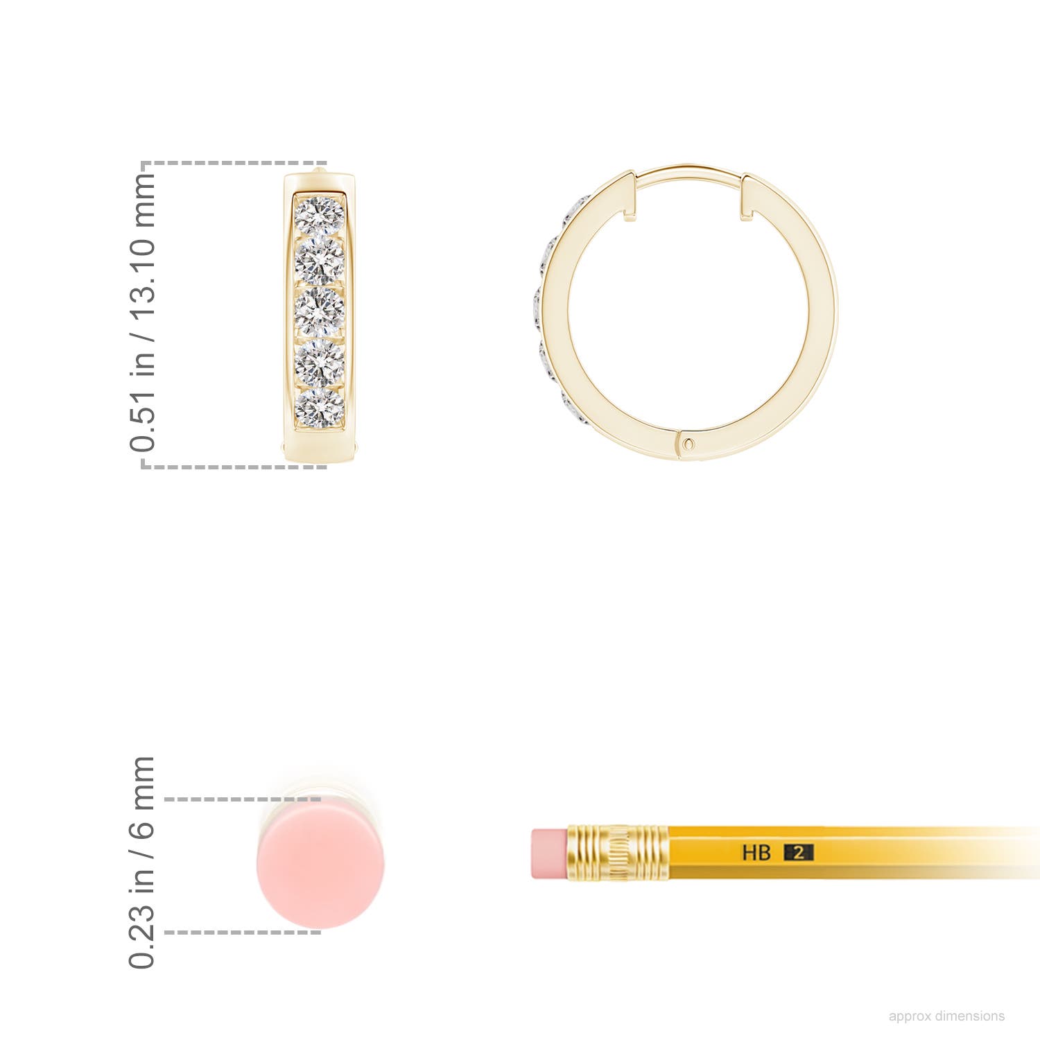 I-J, I1-I2 / 0.52 CT / 14 KT Yellow Gold