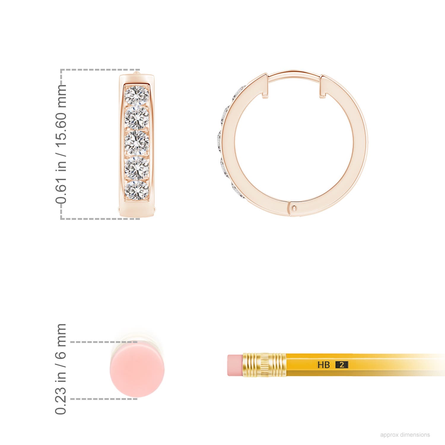 I-J, I1-I2 / 0.74 CT / 14 KT Rose Gold