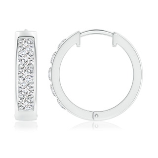 3.8mm HSI2 Channel-Set Diamond Hoop Earrings in P950 Platinum