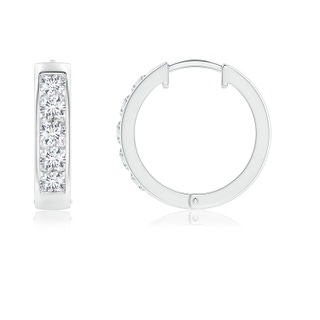 3mm GVS2 Channel-Set Diamond Hoop Earrings in P950 Platinum