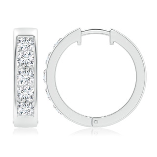 4.2mm GVS2 Channel-Set Diamond Hoop Earrings in P950 Platinum
