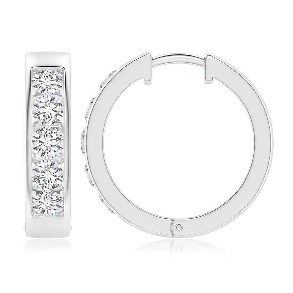 4.2mm HSI2 Channel-Set Diamond Hoop Earrings in P950 Platinum 