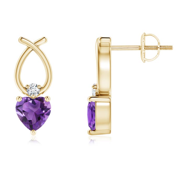 AAA - Amethyst / 0.43 CT / 14 KT Yellow Gold