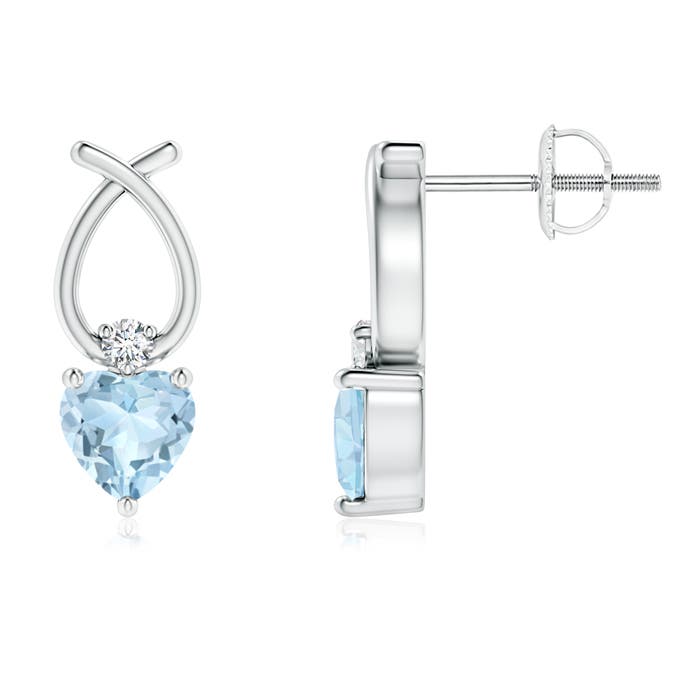 AA - Aquamarine / 0.43 CT / 14 KT White Gold