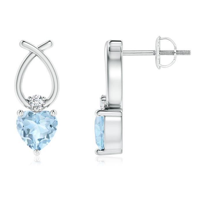 AA - Aquamarine / 0.73 CT / 14 KT White Gold