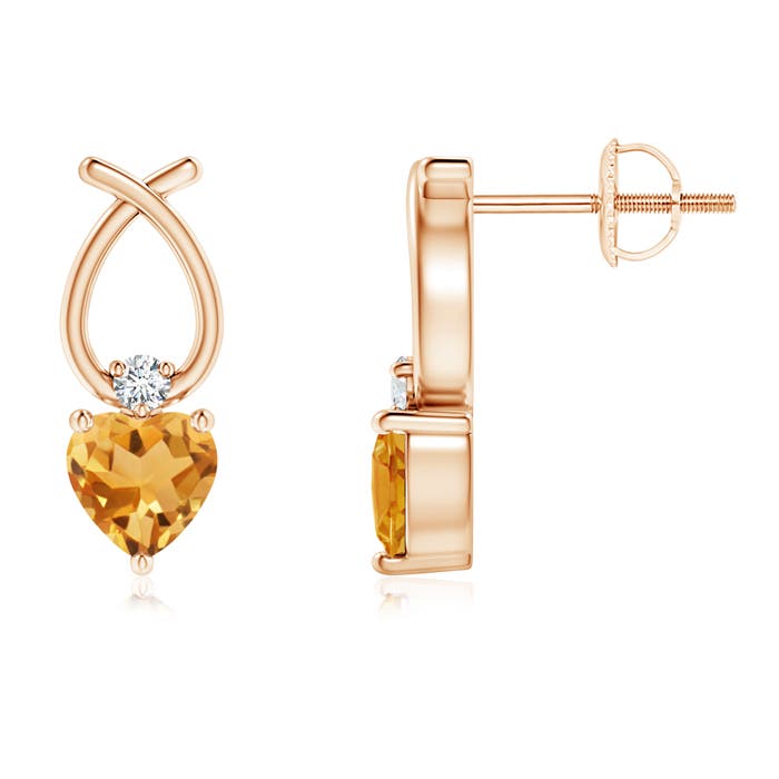 A - Citrine / 0.43 CT / 14 KT Rose Gold