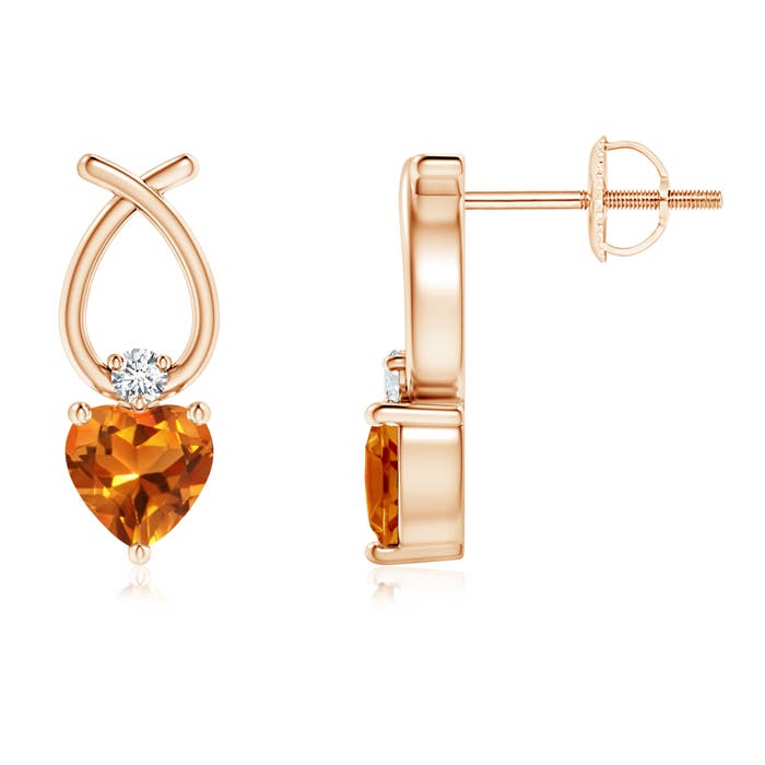 AAAA - Citrine / 0.43 CT / 14 KT Rose Gold