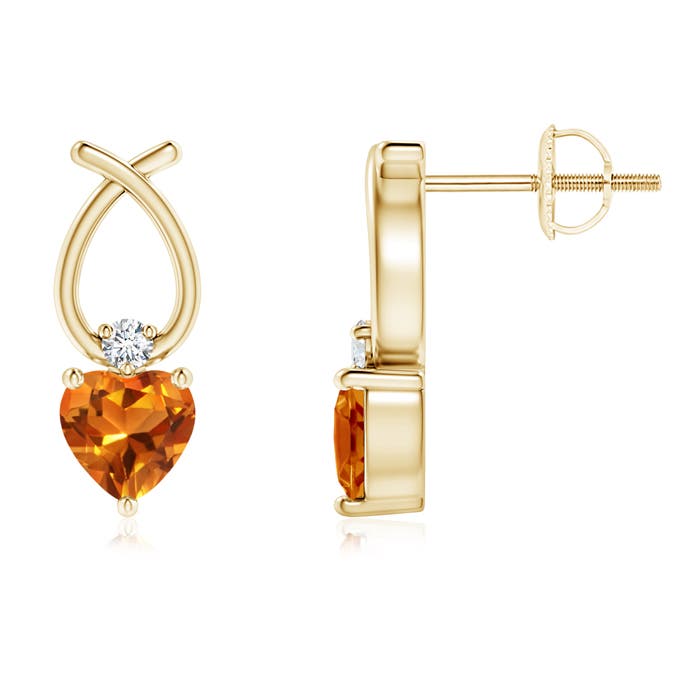 AAAA - Citrine / 0.43 CT / 14 KT Yellow Gold