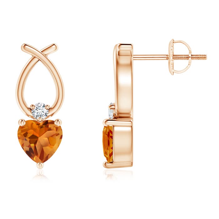 AAA - Citrine / 0.73 CT / 14 KT Rose Gold