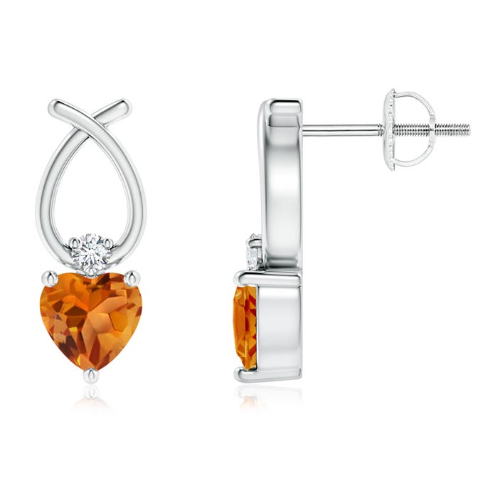 AAA - Citrine / 0.73 CT / 14 KT White Gold