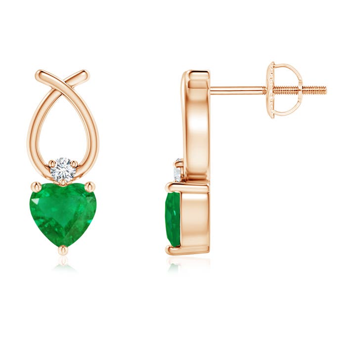 AA - Emerald / 0.43 CT / 14 KT Rose Gold