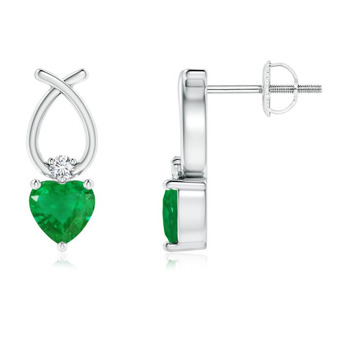 AA - Emerald / 0.43 CT / 14 KT White Gold