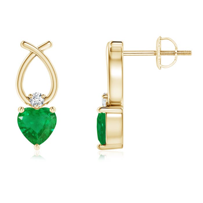 AA - Emerald / 0.43 CT / 14 KT Yellow Gold