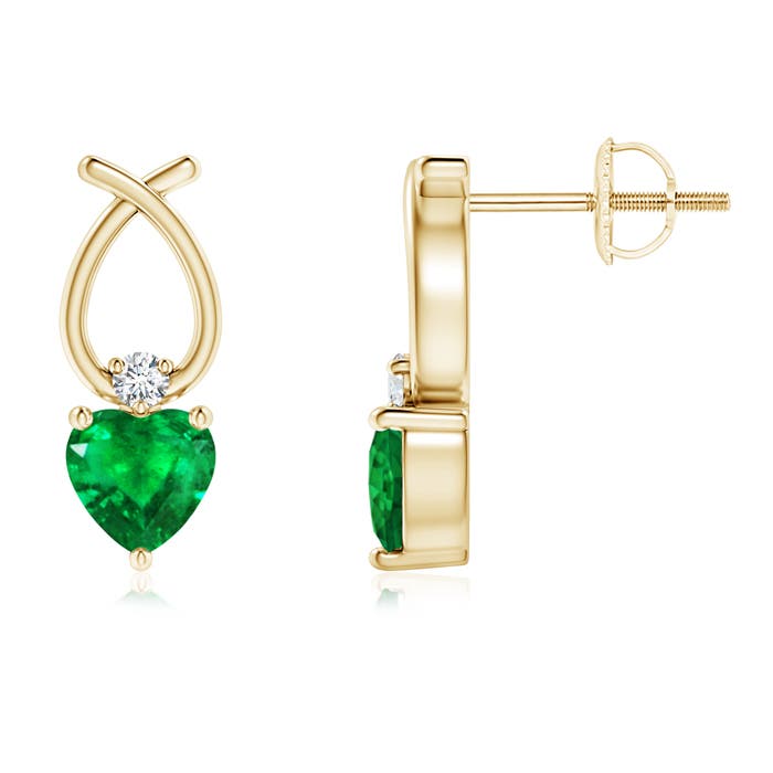 AAA - Emerald / 0.43 CT / 14 KT Yellow Gold