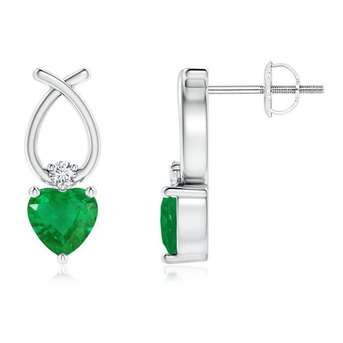 AA - Emerald / 0.83 CT / 14 KT White Gold