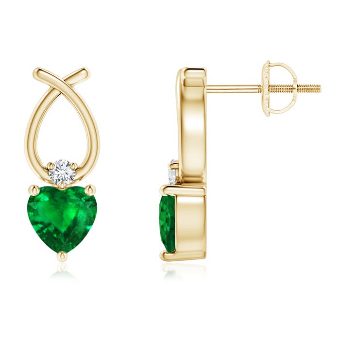 AAAA - Emerald / 0.83 CT / 14 KT Yellow Gold