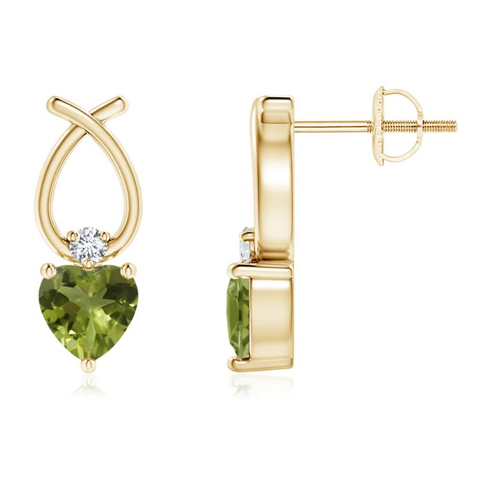 A - Peridot / 0.73 CT / 14 KT Yellow Gold